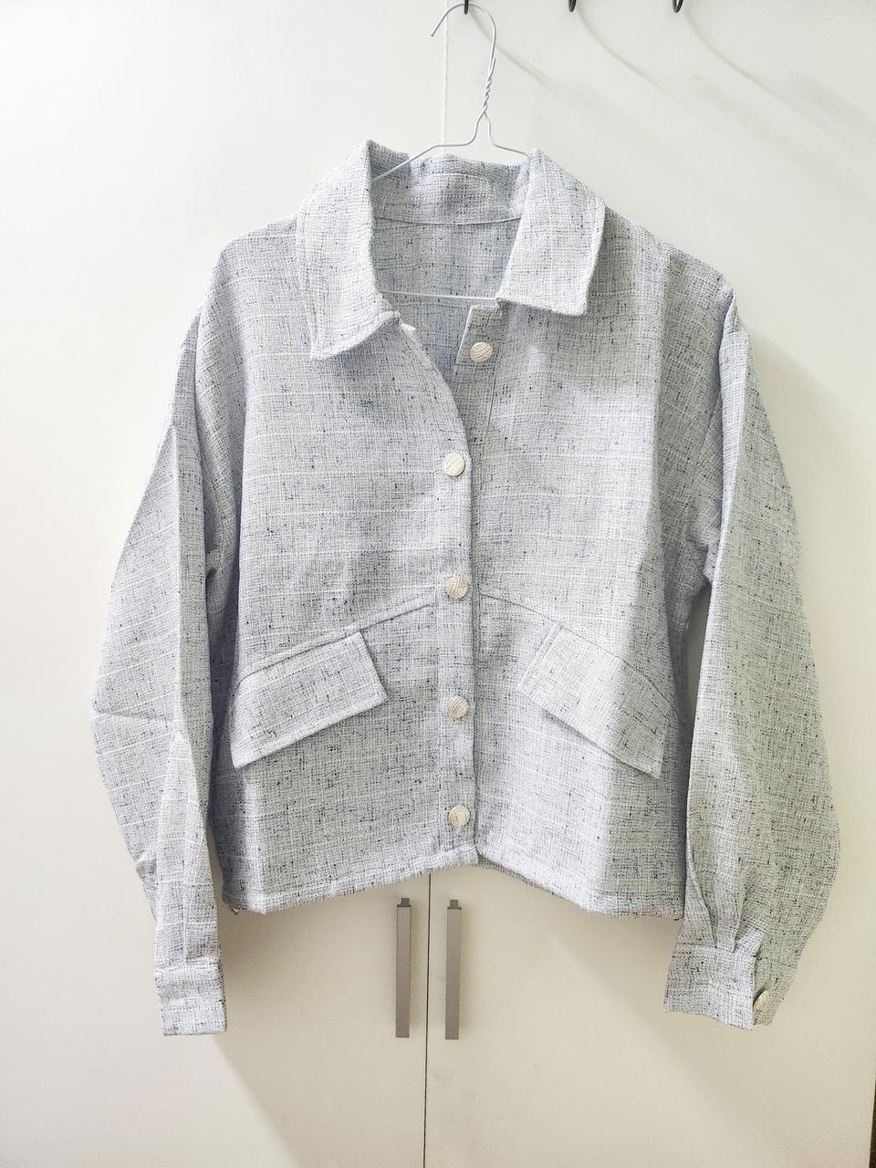 블루린넨자켓 새상품