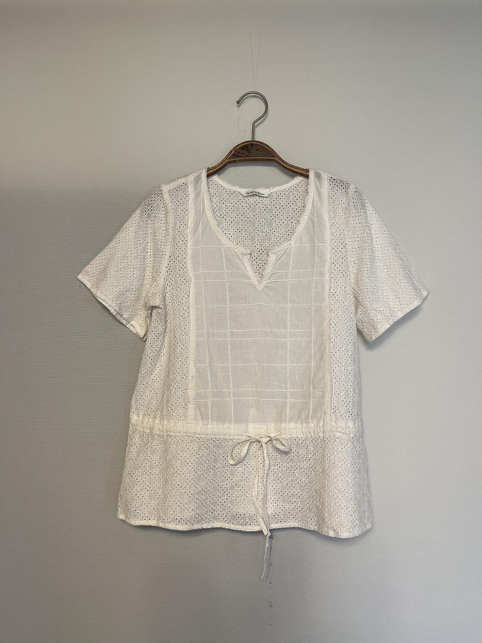 2025-6 ) 화이트 면 블라우스