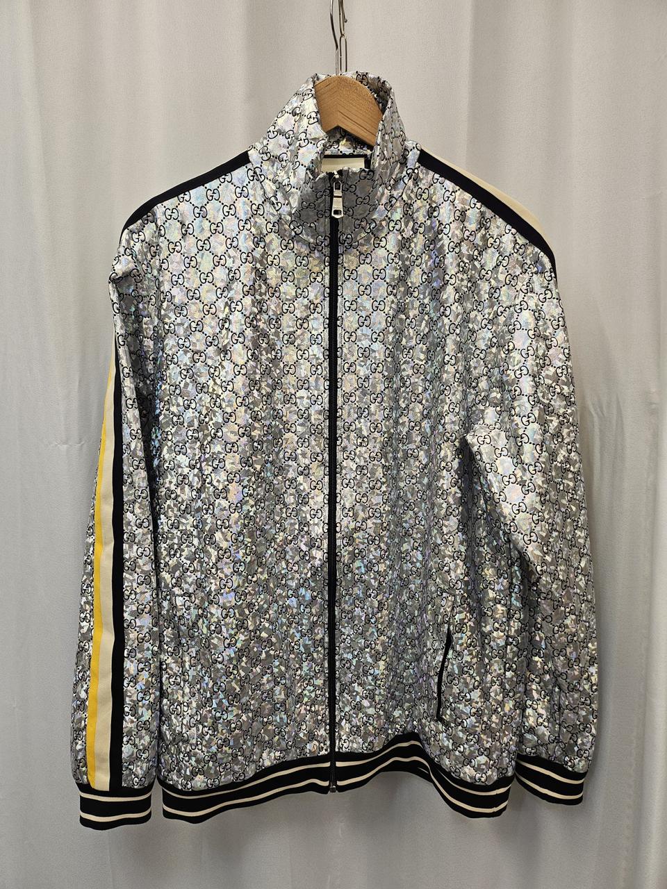 GUCCI 구찌 라미네이트 스파클링GG 남성져지 자켓 XS