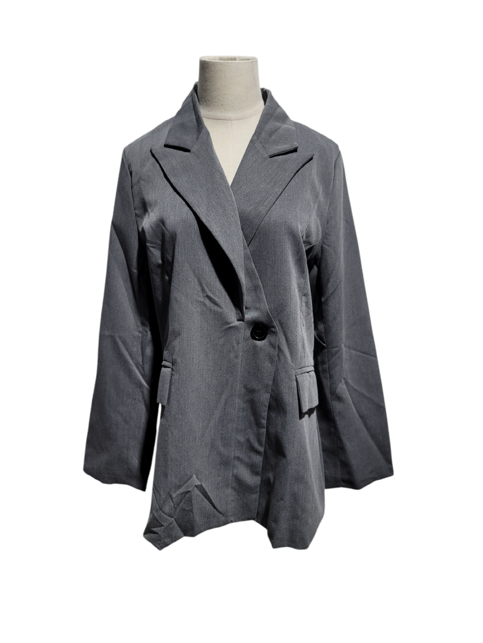 오버핏자켓 빅사이즈 세미정장 원버튼 직장인룩 FREE