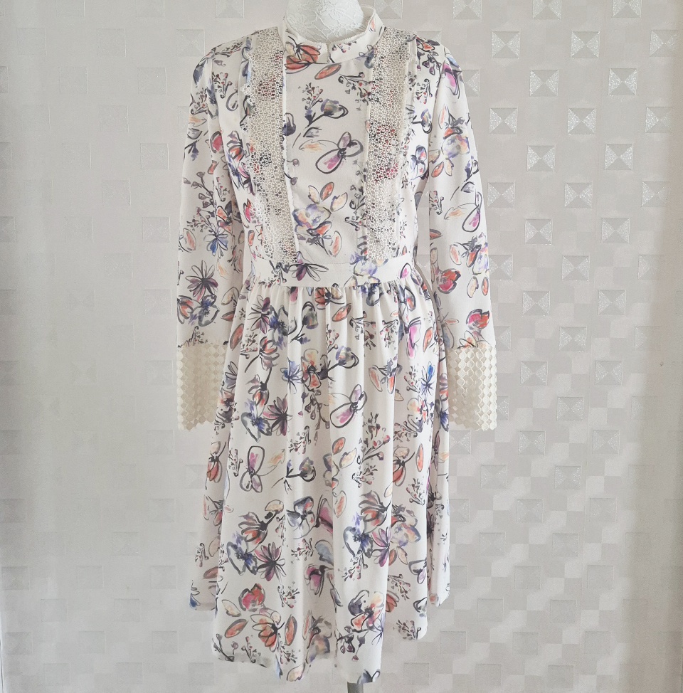 SATIN/레이스배색원피스/55