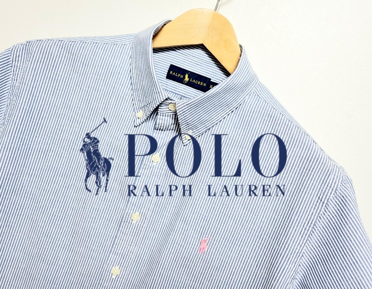 남성 폴로 POLO 시어서커 반팔 남방 셔츠