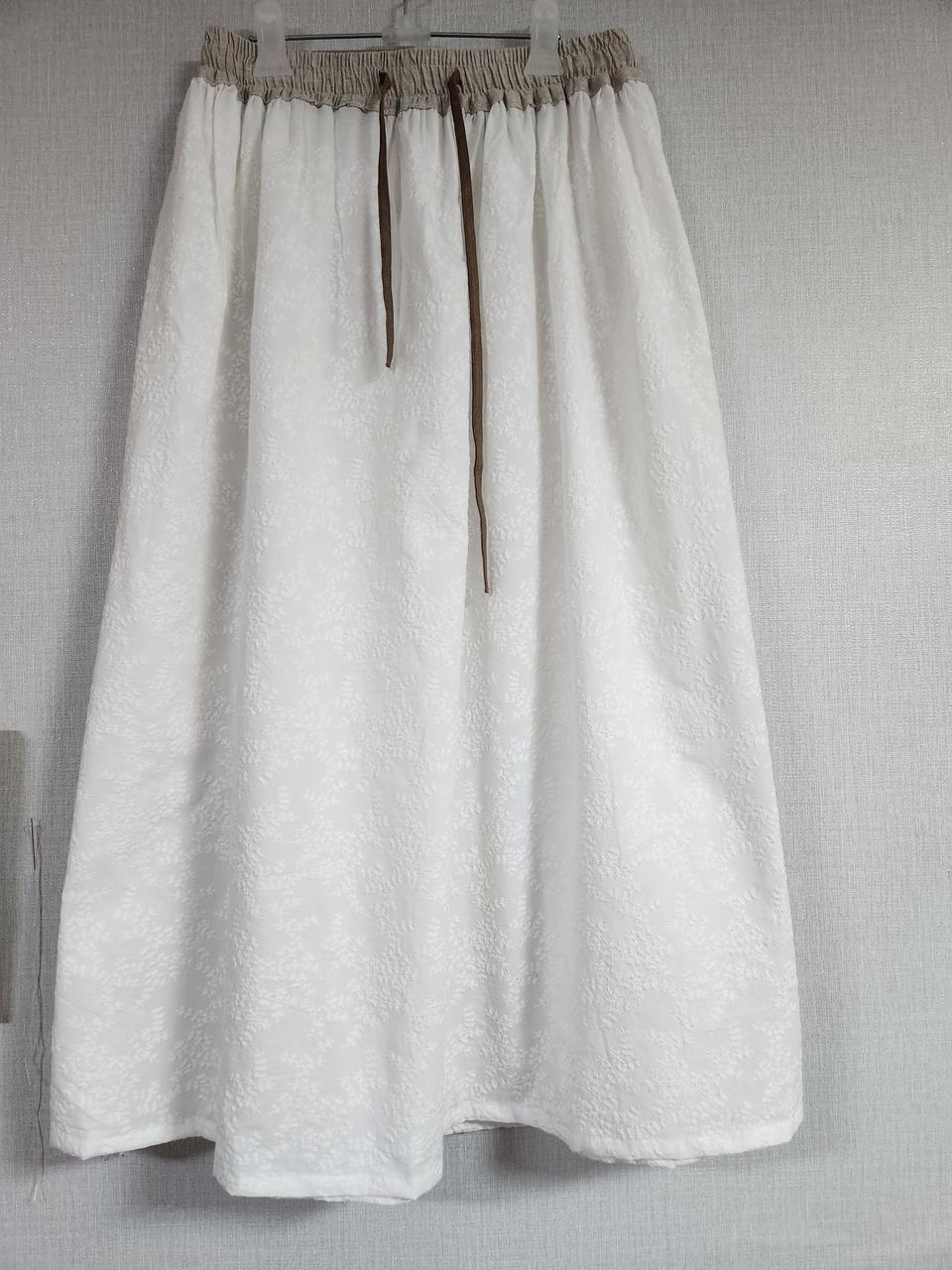 새것)허리밴딩 레이스롱 스커트