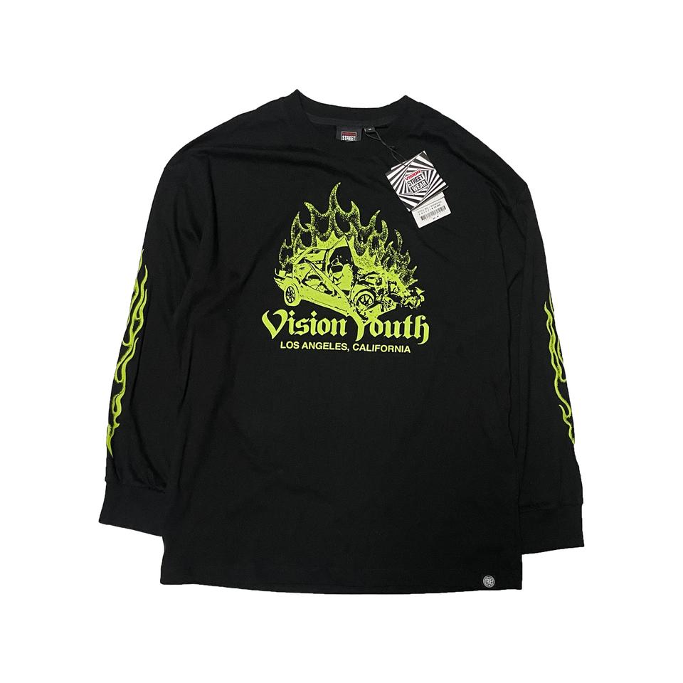 비전스트릿웨어 그린플레임 롱슬리브 티셔츠