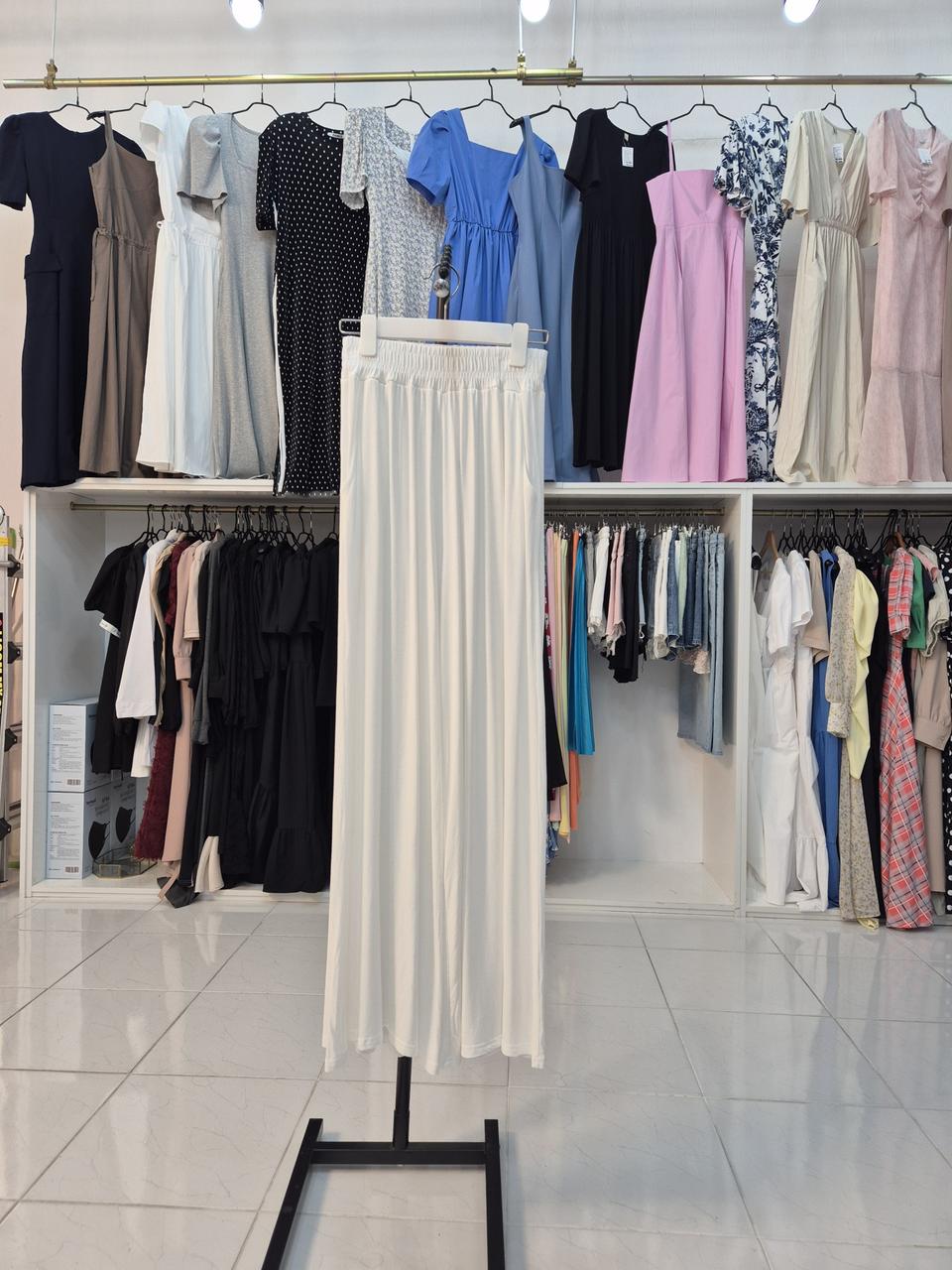 전체밴딩 와이드 팬츠(롱기장)