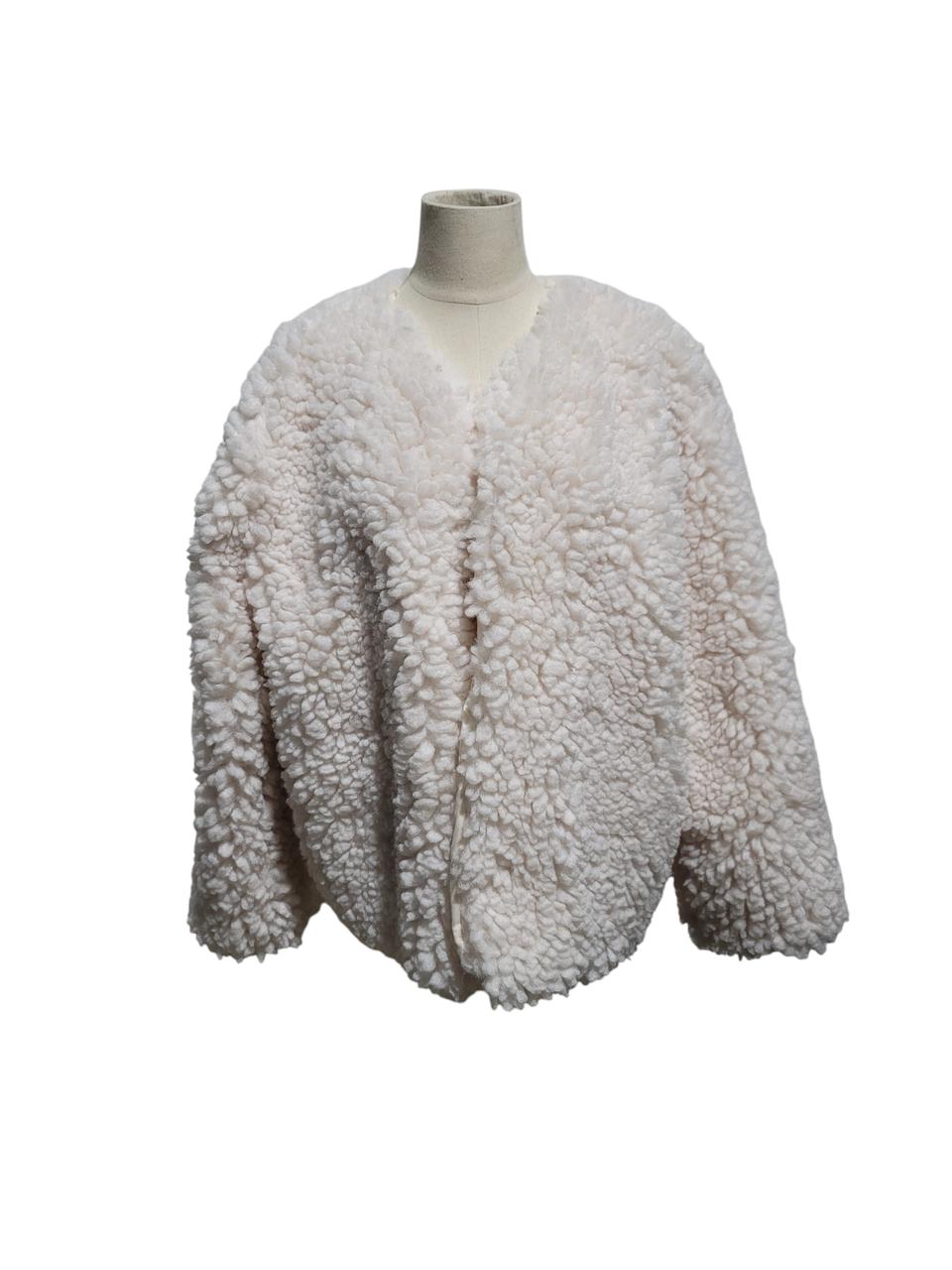 여성용 폴리에스테르 뽀글이자켓 재킷 외투 루즈핏 FREE