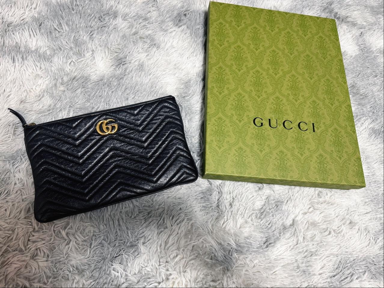 구찌 마몬트 클러치백 블랙 정품