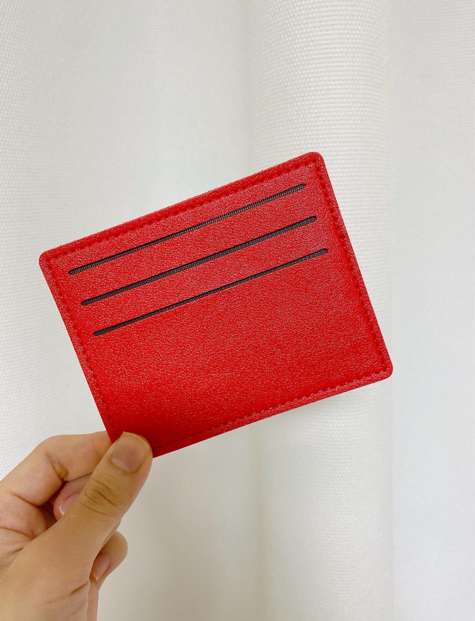 슬림 레드 카드지갑