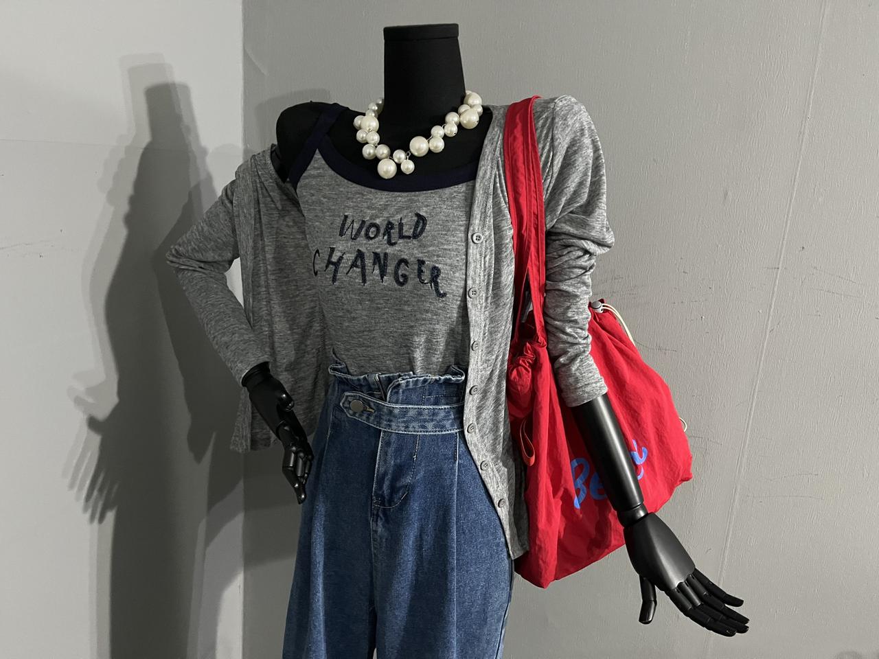 레터링나시가디건세트/가디건세트/나시세트