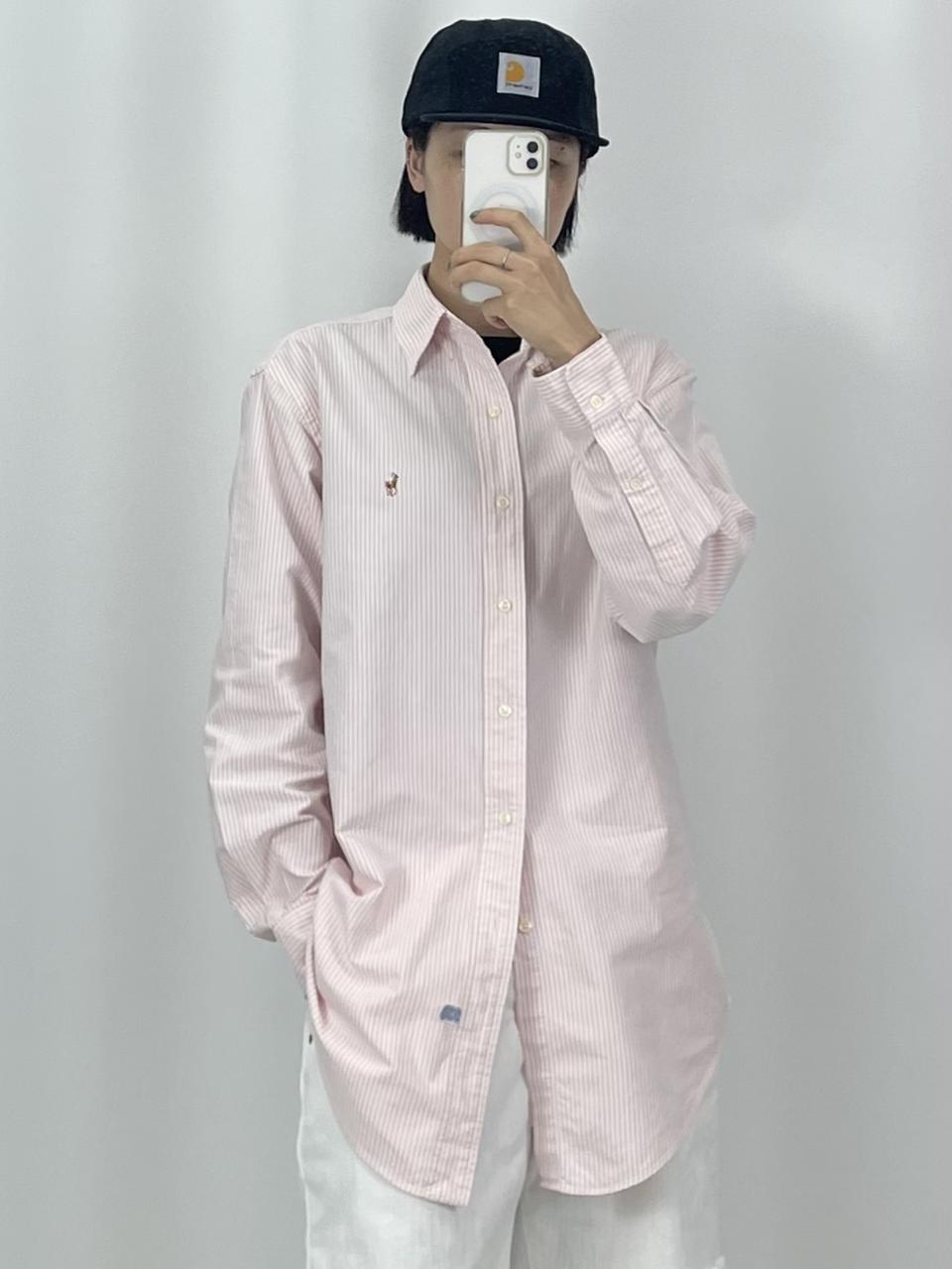 [XL]POLO폴로 멀티포니 핑크 스트라이프 셔츠 CK9574