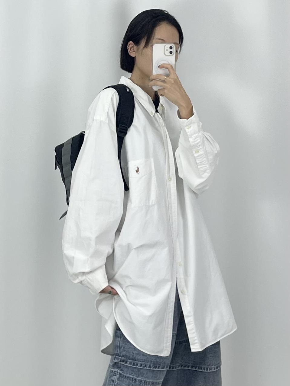 [5XL]POLO폴로 멀티포니 화이트 셔츠 CK9580