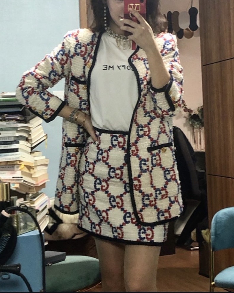 구 트위드 투피스