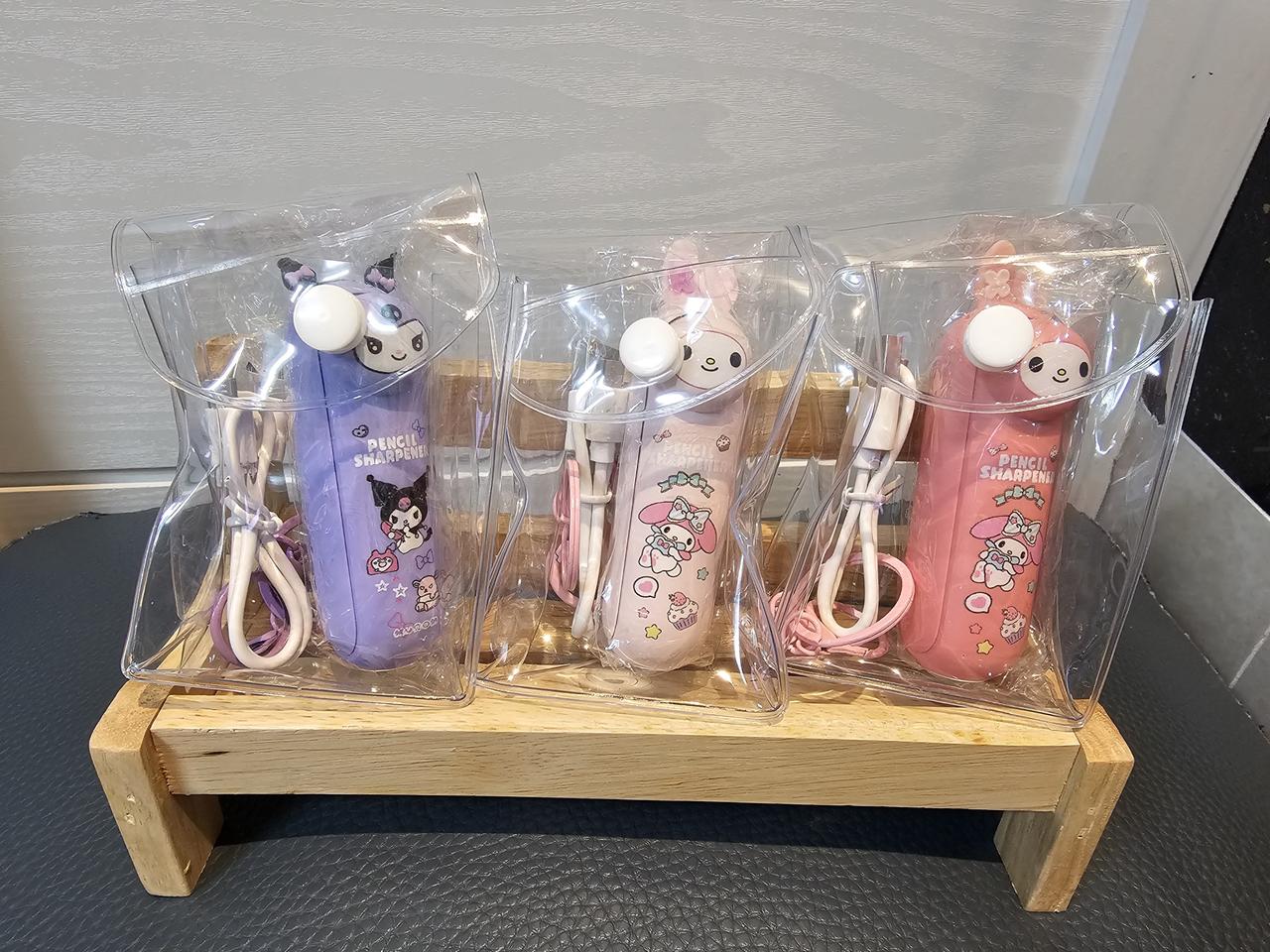 산리오 쿠로미 마이멜로디 피규어 선풍기 손풍기 휴대용 미니 손풍기