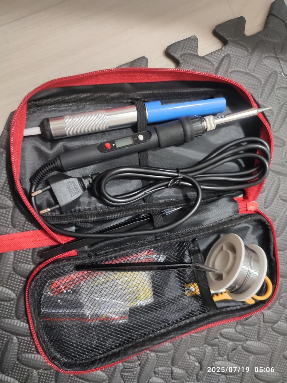 납땜 디지털 온도 조절 실납 와이어 공구 인두기