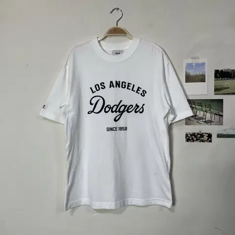 MLB 프린팅 화이트 반팔 티셔츠 85