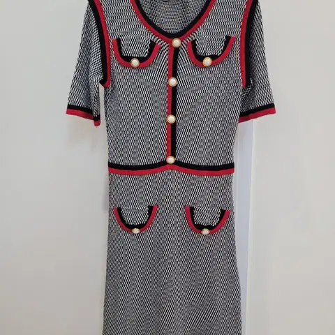 트위드 니트 원피스 55~66