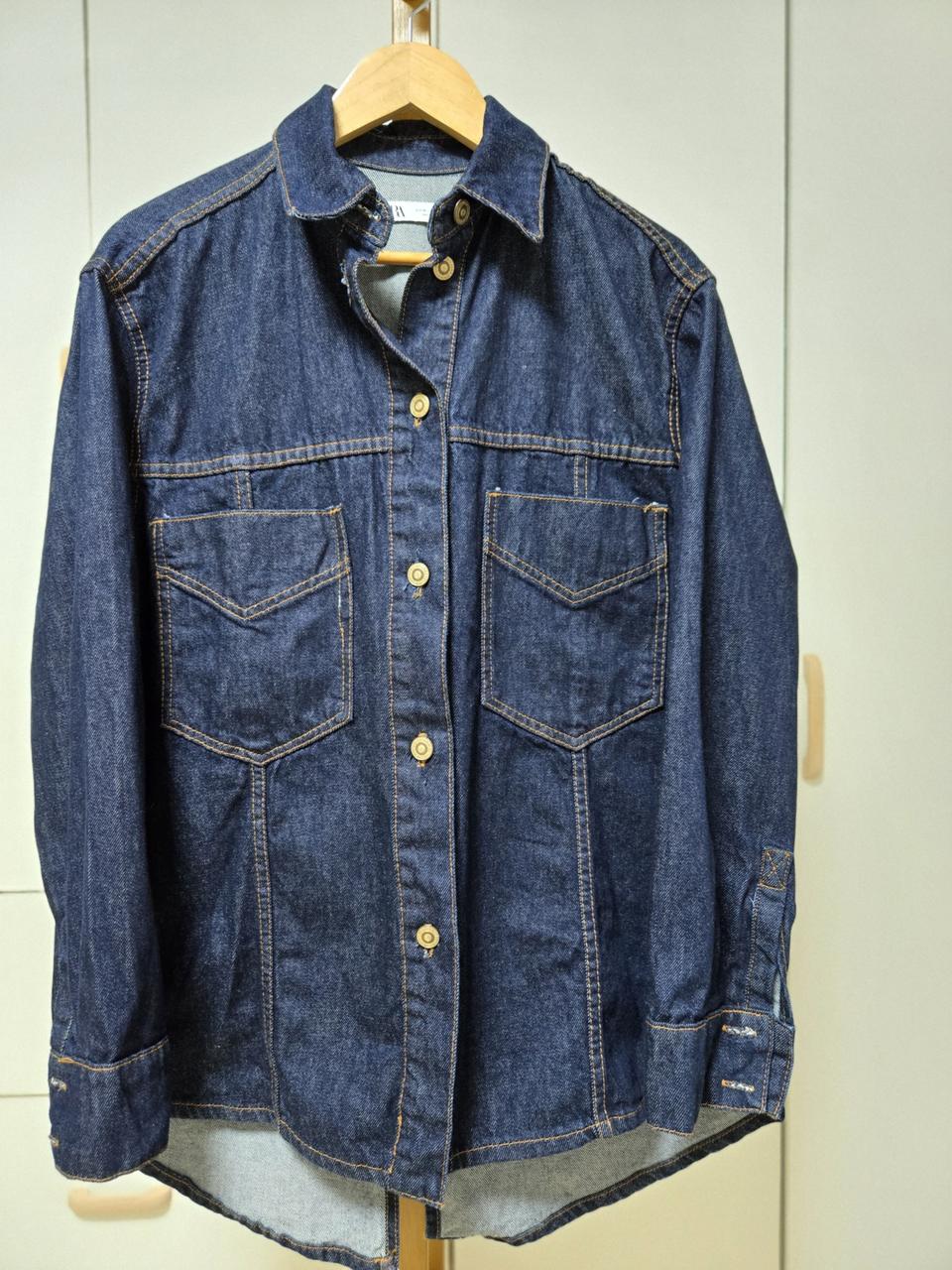 자라 오버핏 청자켓