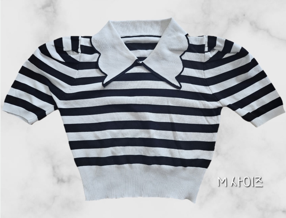 [새상품] 카라 크롭티