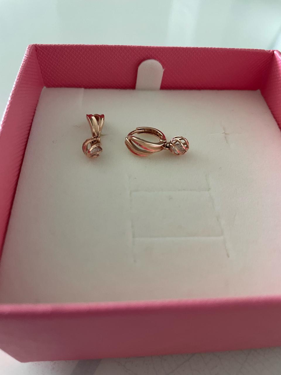 14k 딸랑이 귀걸이