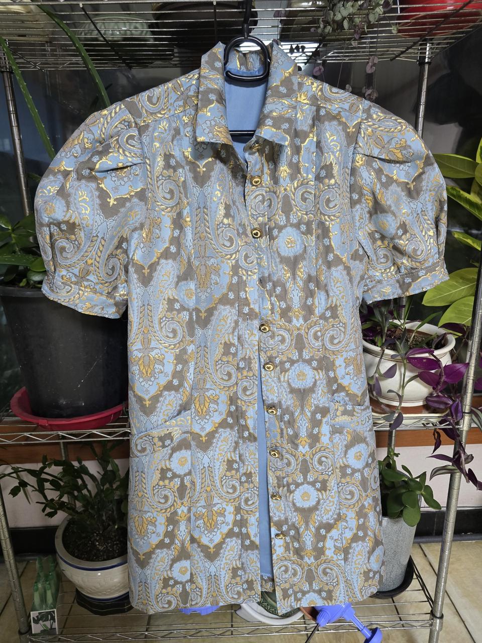 패턴 셔츠 원피스 38사이즈