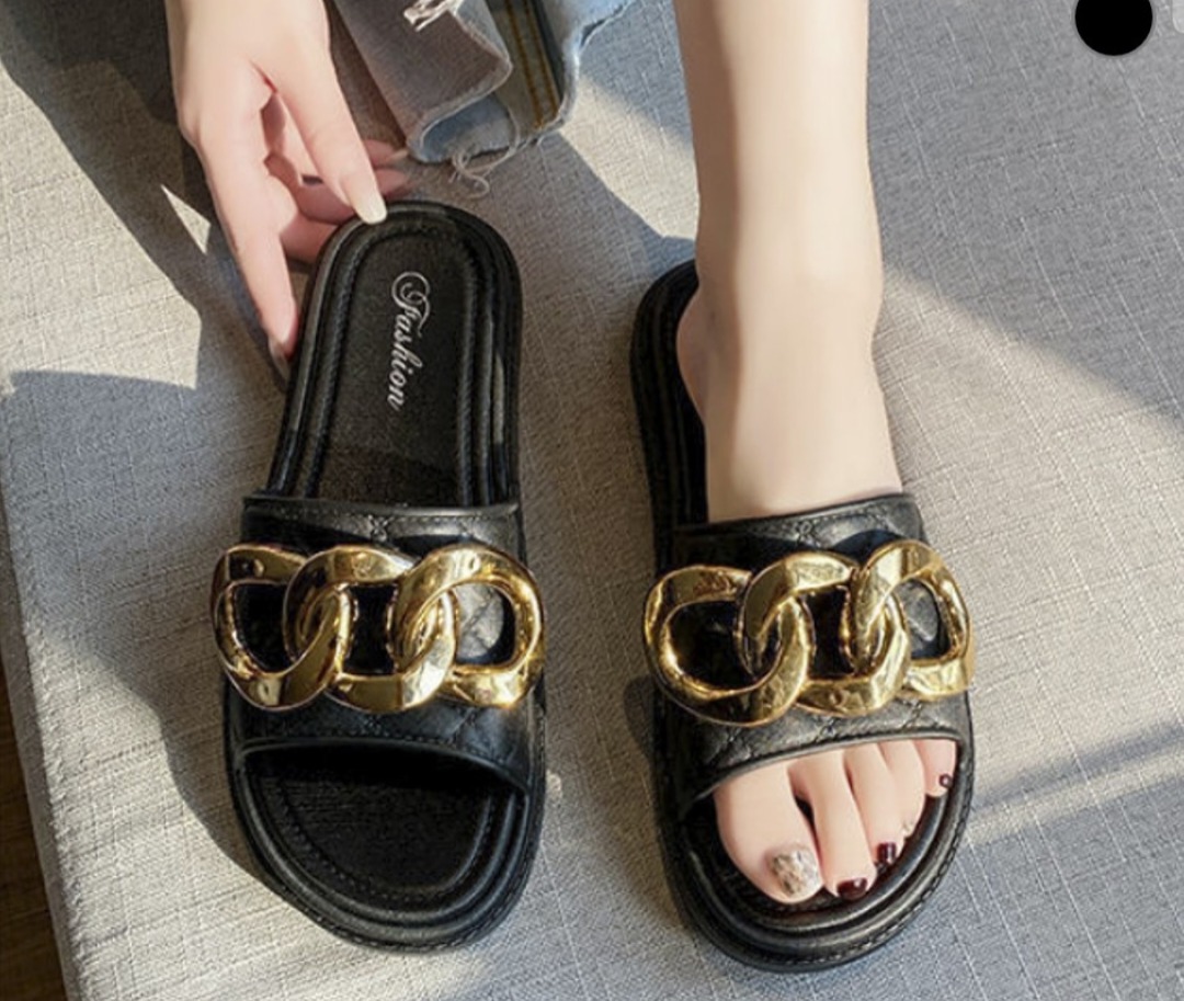 블랙 슬리퍼 240