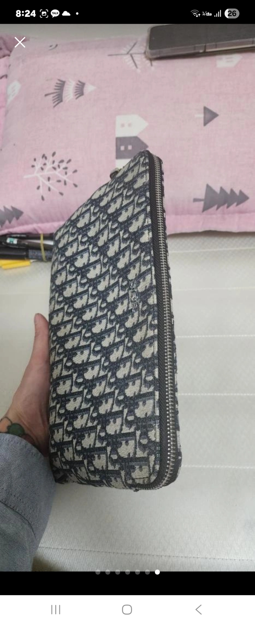 디올 오블리크 클러치백 공용 상태좋음