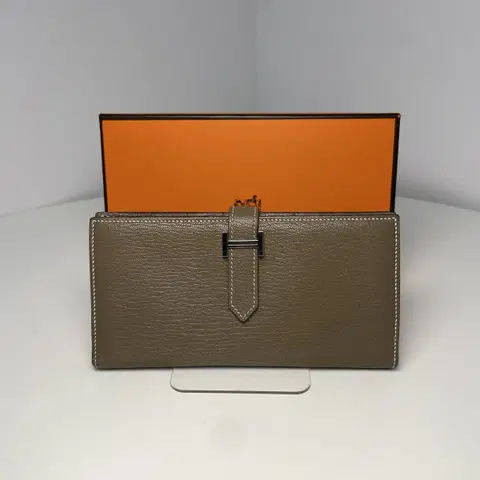 에르메스 미조레 베안 장지갑 에토프 은장 T각인
