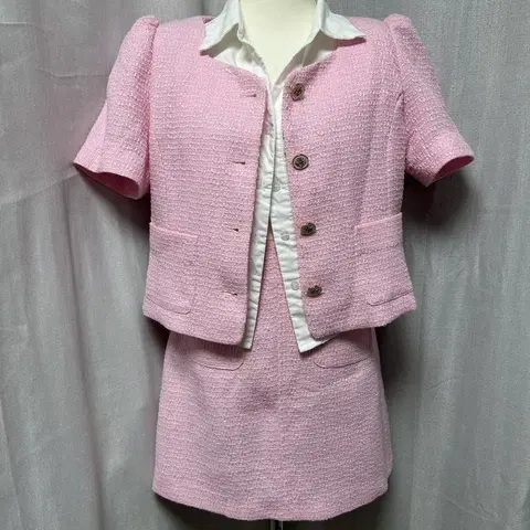 로엠 트위드자켓+치마 투피스세트