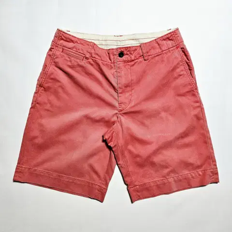 [30][폴로 랄프로렌]90's 클래식핏 가먼트다잉 치노 쇼트 살몬핑크