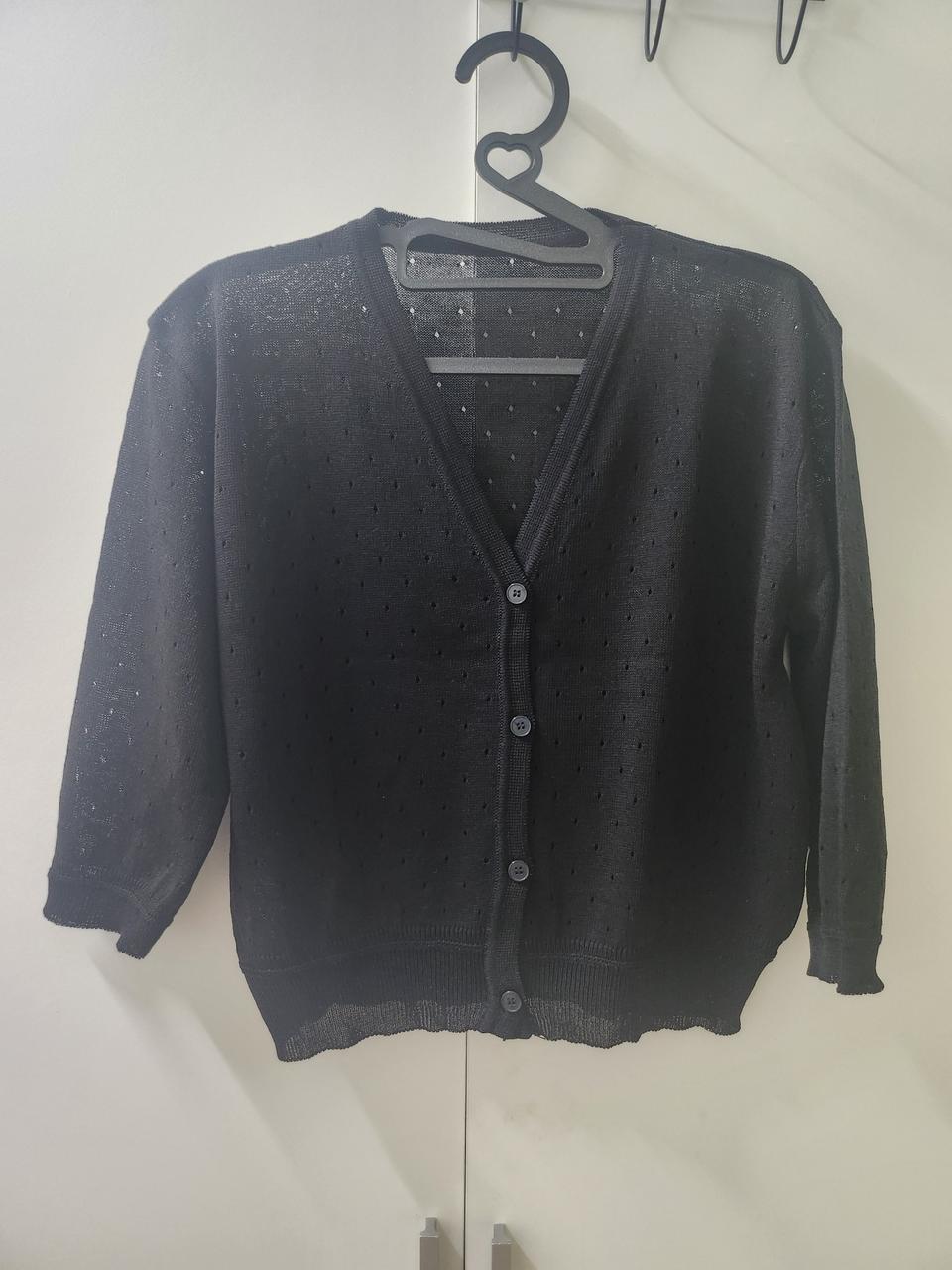 블랙펀칭니트가디건 새상품