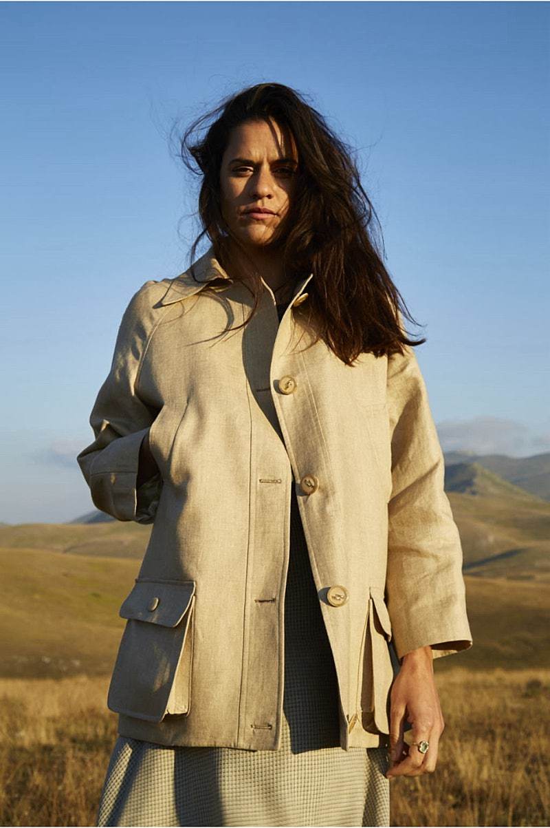 여) 지우리바 헤리티지 컬렉션 린넨자켓