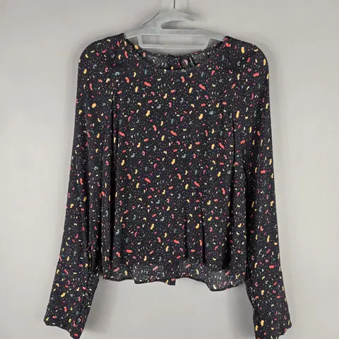 [무료배송]자라 USA XS 여성 패턴 비스코스 숏 블라우스