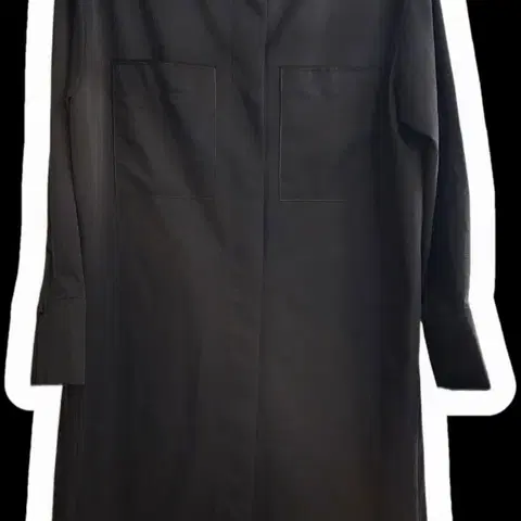 KUHO 구호 펀칭 스탠드카라 롱 코트 90