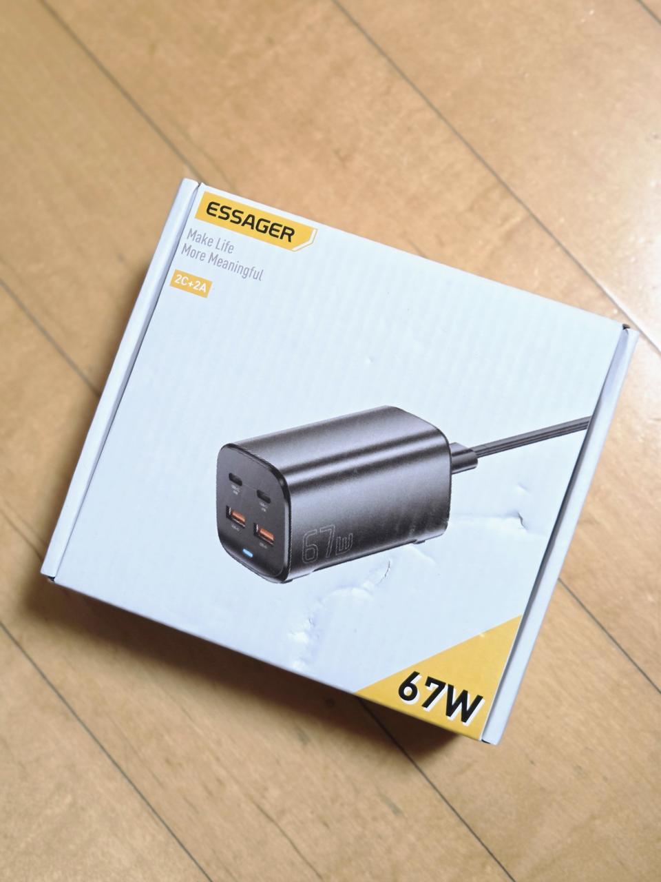 ESSAGER 67W 4포트 멀티 GaN 충전기