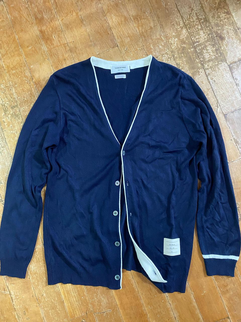 톰브라운 환절기용 네이비 카디건 사이즈3