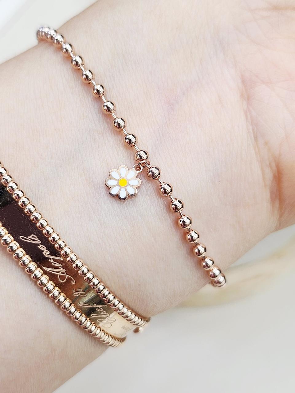 14k 18k 군번줄 데이지 팔찌