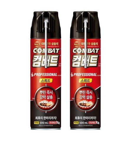 컴배트 살충제 바퀴용 500ml 2개