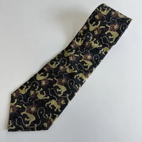 빈티지 장폭 실크 넥타이 10.2cm