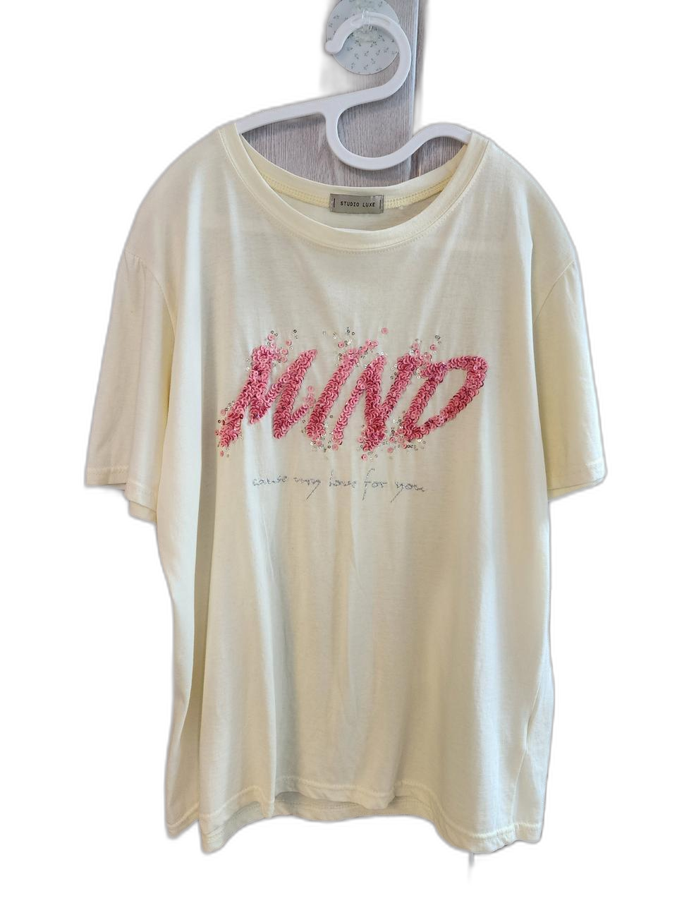 브랜드* 스팽글 반팔티셔츠 F