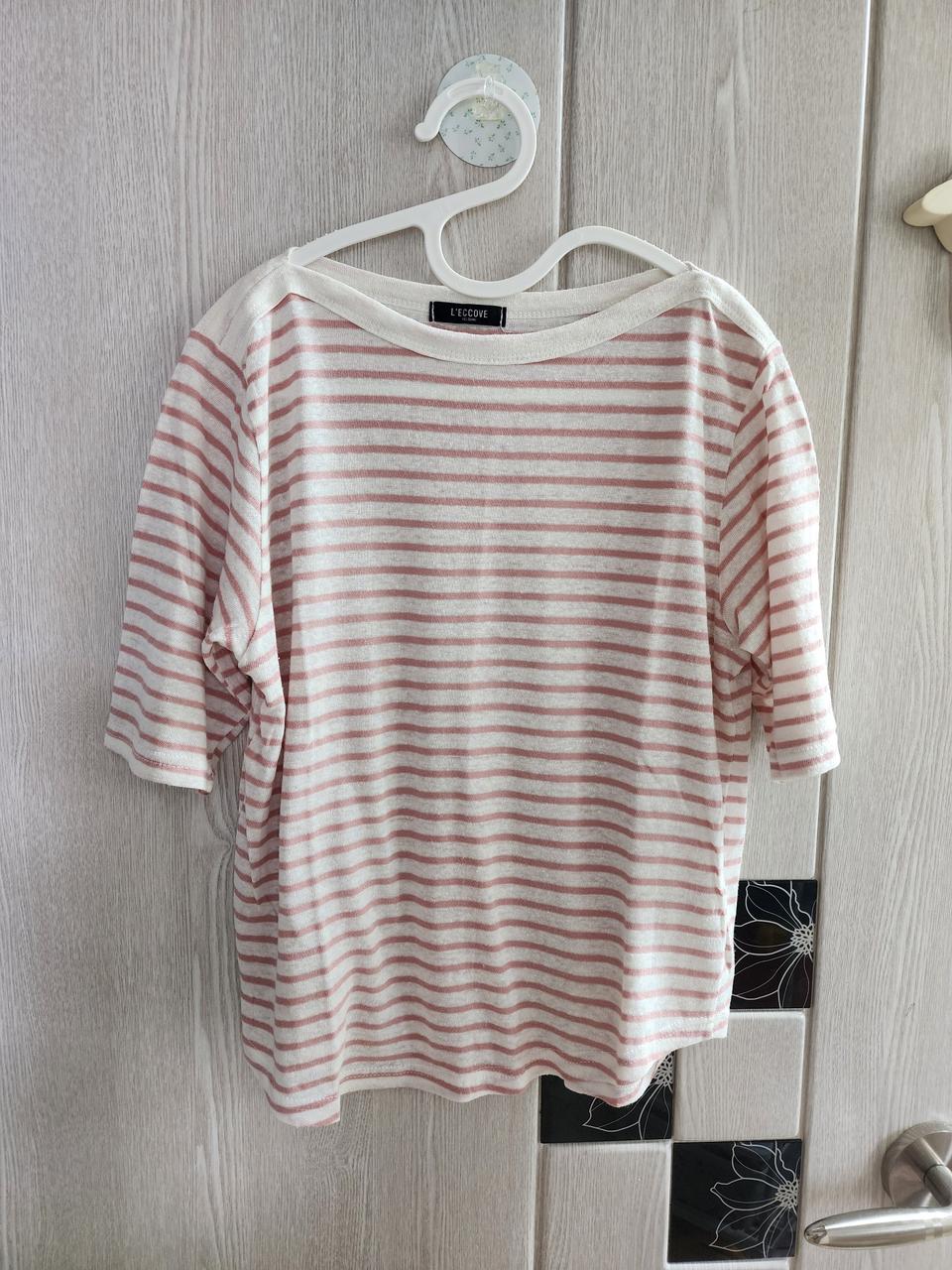 브랜드* 입술넥 린넨티셔츠 F