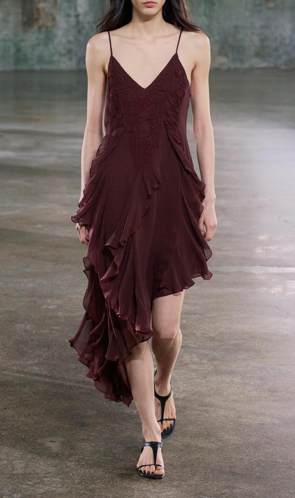 자라 ZW COLLECTION 언밸런스 자수 원피스(정가129900)