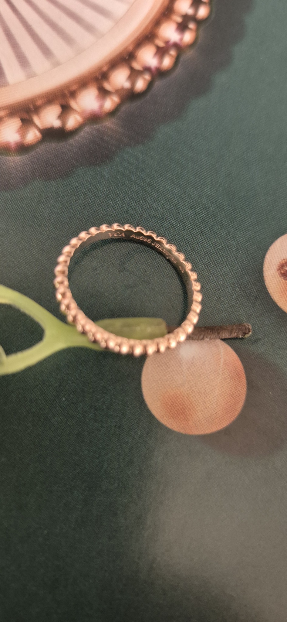 14k 트렌디 빼를 비즈링 스몰 반지