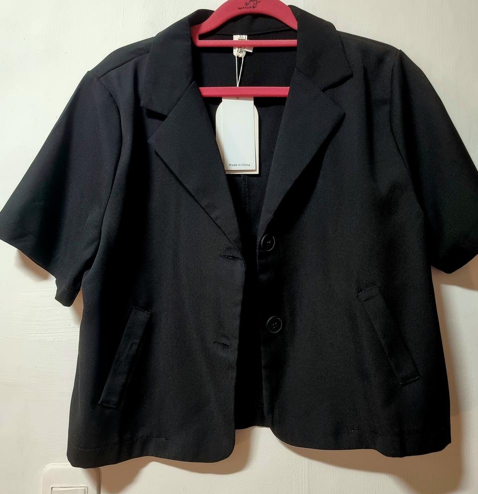 Yanrz 반팔 정장 코트 여자 얇은 통근 쇼트 재킷(새상품)