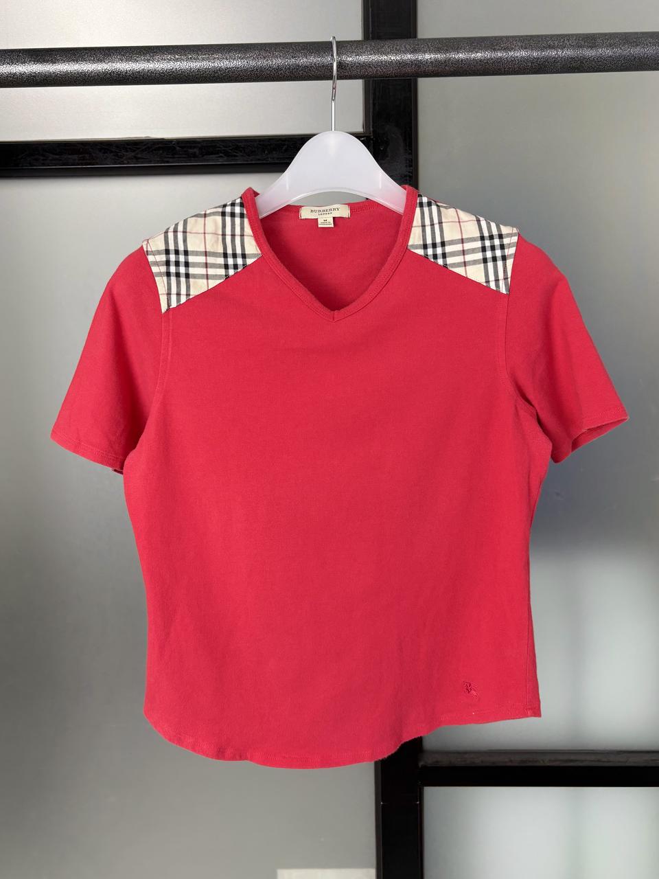 [S]BURBERRY버버리 여성 핑크레드 반팔 티셔츠 CK9590