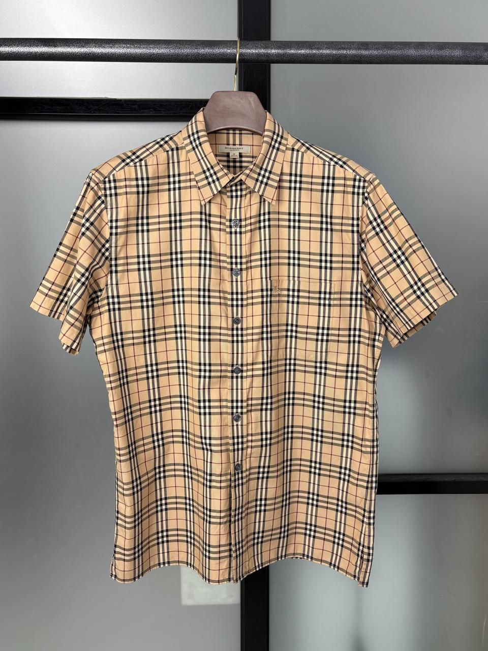 [M]BURBERRY버버리 브라운 노바체크 반팔 셔츠 CK9592