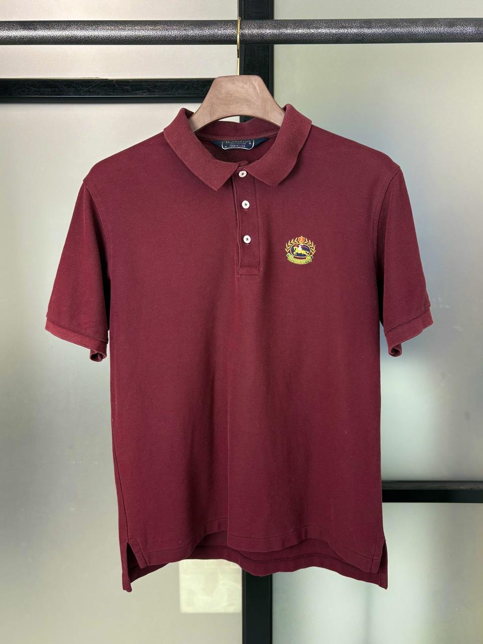 [L]TOMMY타미힐피거 버건디 카라 반팔 티셔츠 CK9596