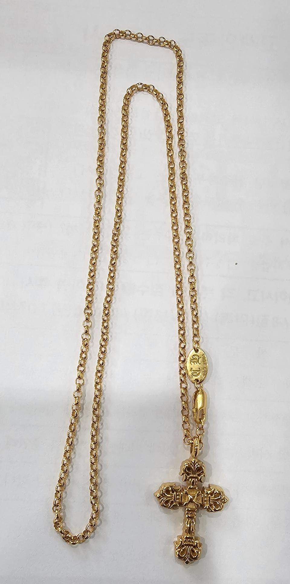 크롬하츠(십자가)골드 목걸이(925)