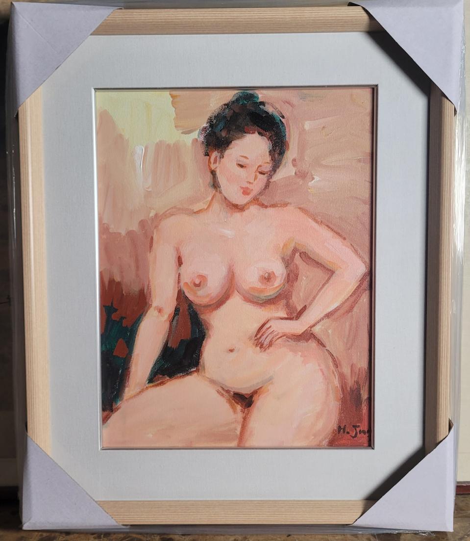 유화 인물화 그림액자 원화