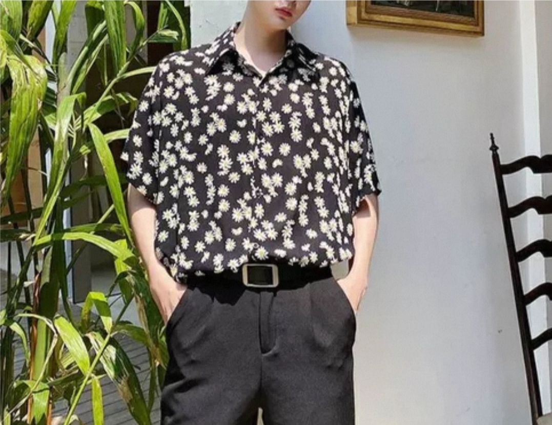 새상품 데이지반팔 셔츠