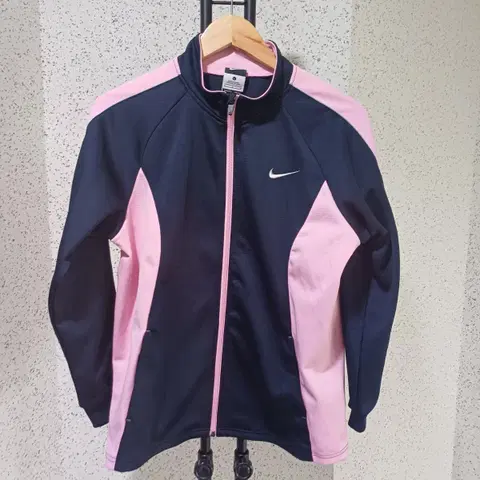 나이키 핑크/네이비 집업져지 백로고 스우시 (L)